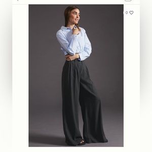 Anthropologie Wide-leg Linen Pants